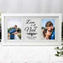 Wedding White Gallery Collage Frame Typography Print