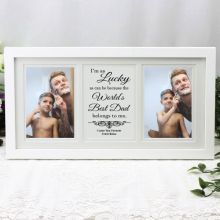 Dad White Gallery Collage Frame Typography Print