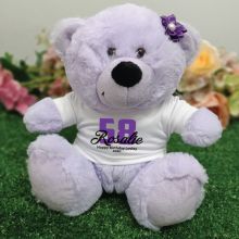 Personalised Birthday Teddy Bear Lavender Plush