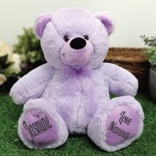 Personalised Message Bear 30cm Lavender
