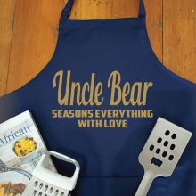 Uncle Personalised  Apron with Pocket - Navy