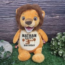 Personalised Birthday Lion Cubbie Bear Plush