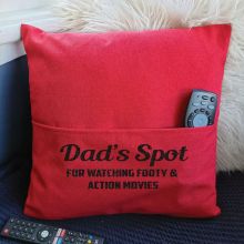 Dad Personalised Pocket Pillow Cover Red