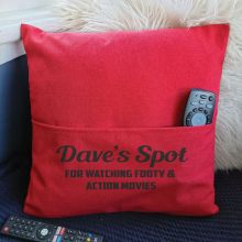 Personalised Pocket Pillow Cover Red