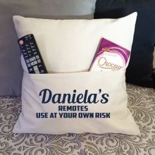Personalised Pocket Pillow Ivory Cover