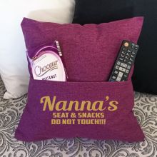 Nana Personalised Pocket Reading Pillow Cover Plum