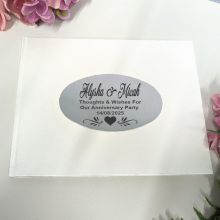 Personalised Anniversary Guest Book A4 Cream