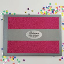 16th Birthday Personalised  Glitter Guest Book- Pink