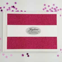 Personalised 60th Birthday Guest Book- Pink Glitter