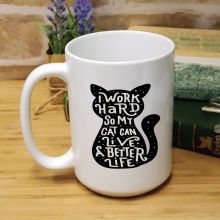 Cat Life Personalised 15oz Coffee Mug