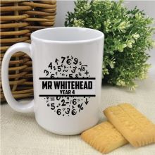 Personalised Math Teacher Coffee Mug