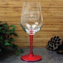 Father Of The Bride Personalised Wine Glass