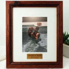 Anniversary Personalised Photo Frame Mahogany Wood