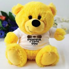 Personalised Pop Yellow Teddy Bear