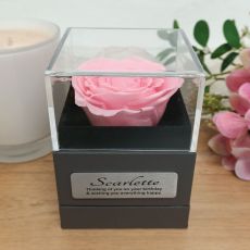 Eternal Pink Rose Birthday Jewellery Gift Box