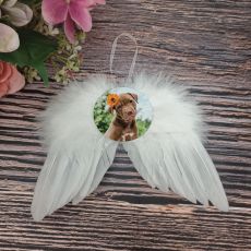 Memorial Wings Pet Photo Ornament