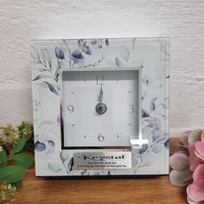 Personalised Glass Purely Comfort Desk Clock