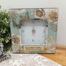 21st Glass Desk Clock - Vintage Gold