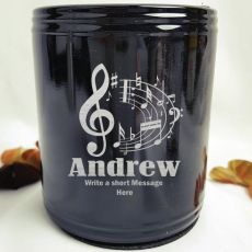 Personalised  Black Can Cooler - Male Gift