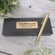 Gold Click Pen Personalised Birthday Box