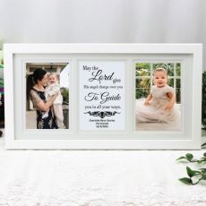 Christening  White Gallery Collage Frame Typography Print