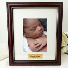 Baby Classic Wood Photo Frame 5x7 Personalised Message