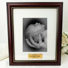 Baptism Classic Wood Photo Frame 5x7 Personalised Message
