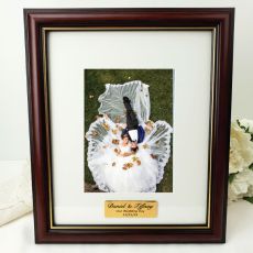 Wedding Classic Wood Photo Frame 5x7 Personalised Message