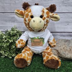 Personalised Newborn Giraffe Plush Toy Chubbs