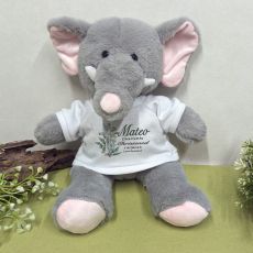 Christening Personalised Elephant Toy Chubbs