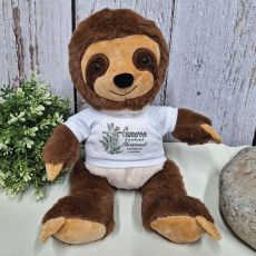 Christening Personalised Sloth Toy Chubbs