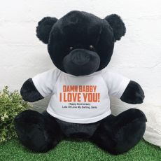 Naughty Love You Valentines Bear - 40cm Black