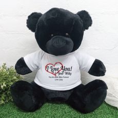 Valentines Day Bear Love Your Naughty Bits - 40cm Black