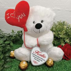 I Love You Valentines Bear with Heart Tin