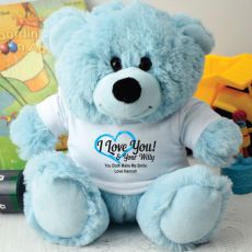 Love Your Naughty Bits Valentines Day Bear - Light Blue