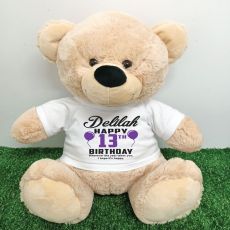 13th Birthday Teddy Bear 40cm Cream
