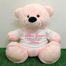 Personalised Memory Teddy Bear 40cm Light Pink