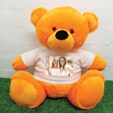 Personalised Photo Teddy Bear 40cm Orange