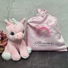 1st Birthday Pink Unicorn in Satin Gift Bag