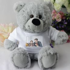 Personalised Photo T-Shirt Teddy Bear - Grey