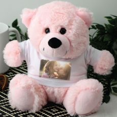 Personalised Photo T-Shirt Teddy Bear - Pink