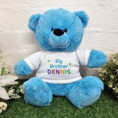 Big Brother Teddy Bear Bright Blue 30cm