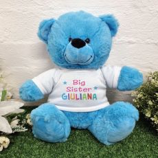 Big Sister Teddy Bear Bright Blue 30cm