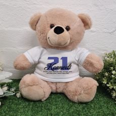 21st Birthday Bear Cream Plush 30cm