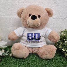 80th Birthday Bear Cream Plush 30cm