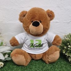 Personalised 13th Birthday Bear Brown Plush 30cm