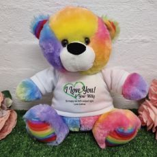Valentines Day Bear Love Your Naughty Bits - 30cm Rainbow