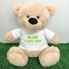 Love Your..Naughty  Bear with T-Shirt 40cm Cream
