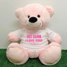 Naughty Love You Valentines Bear - 40cm Light Pink