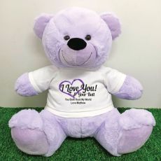 Valentines Bear Love Your Naughty Bits - 40cm  Lavender